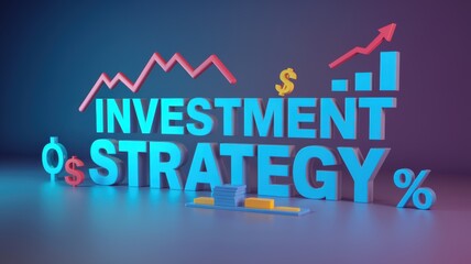 Colorful Investment Strategy with Graphs and Symbols