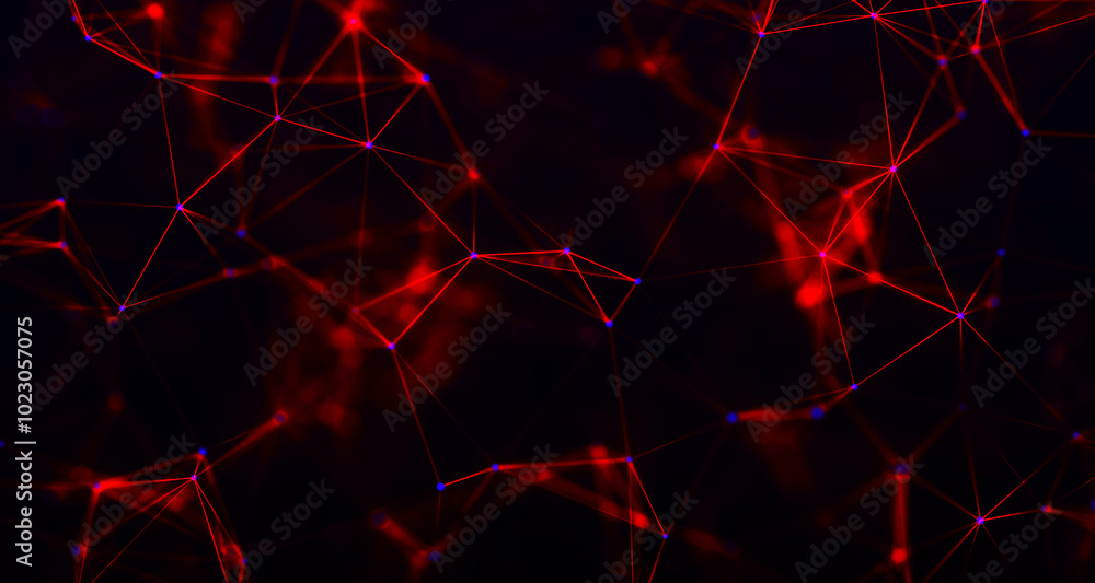 Poster abstract background with connecting dots and lines. network connection structure. plexus effect. 3d