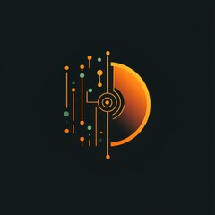 An abstract illustration showing a glowing orange disk intertwined with a network of digital lines. It represents the concept of data streaming and media consumption in the modern era.