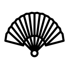 Tai Chi Fan Vector Design Icon Style