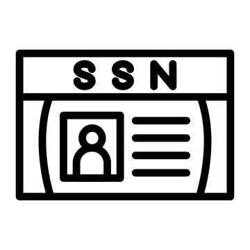 SSN Card Vector Design Icon Style