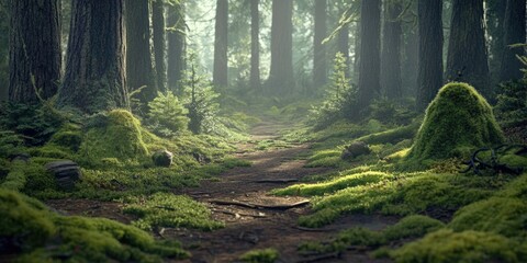 Obraz premium Enchanted Forest Pathway