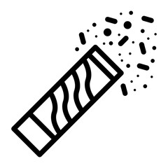 Confetti Cannon Vector Design Icon Style