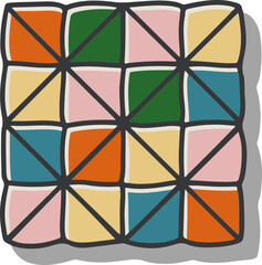 Fototapeta premium Colorful Geometric Pattern with Distinctive Shapes