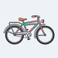 Fototapeta premium Colorful Vector Bicycle Illustration