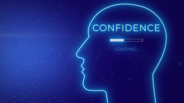 Human Head Of Opportunistic Person With Confidence In Mind. Business Mindset To Succeed. motion graphics