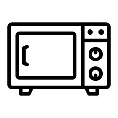 Obraz premium Microwave Vector Design Icon Style