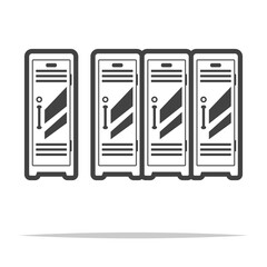 Locker cabinets icon transparent vector isolated