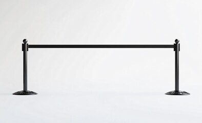 Obraz premium Black and white 3D illustration of a blank podium isolated on white background, perfect for business presentations or product displays