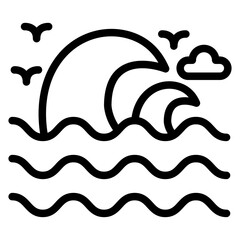 Tidal Wave Vector Design Icon Style