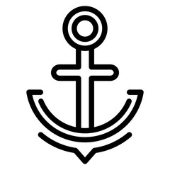 Ship Anchor Vector Design Icon Style