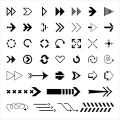 A set of arrow and cursor icons for the user interface