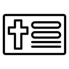 Fototapeta premium Obituary Vector Design Icon Style