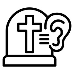 Obraz premium Death Whisper Vector Design Icon Style