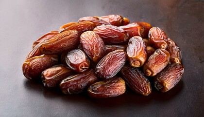 Wrinkled Dates: A pile of dates showcasing their natural texture and rich brown color under natural light