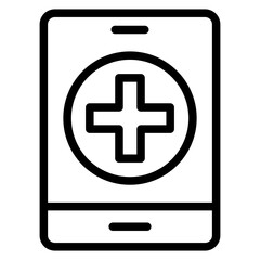 Obraz premium Digital Health Vector Design Icon Style