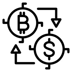 Digital Currency Exchange Vector Design Icon Style