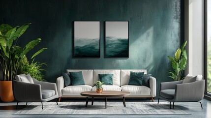 Mock up interior wall art