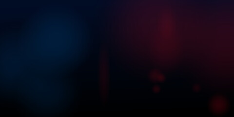  red and blue blurred light on a black background, lights at night in the fog