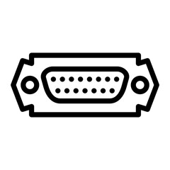 D-sub Connector Vector Design Icon Style