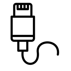Lightning Cable Vector Design Icon Style