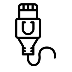 DisplayPort Cable Vector Design Icon Style