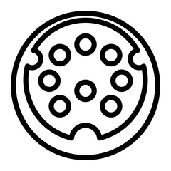 DIN Connector Vector Design Icon Style
