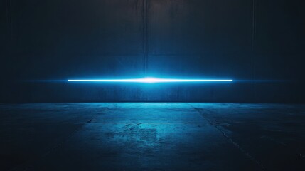 Fototapeta premium glowing lens flare with blue light creates striking visual effect against dark background, enhancing atmosphere of mystery and intrigue