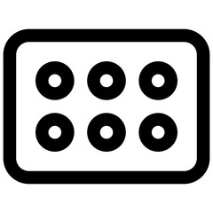 Fototapeta premium Microplate. Editable stroke vector icon.