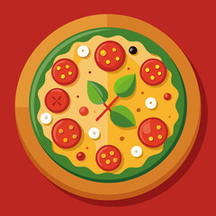 pizza with vegetables