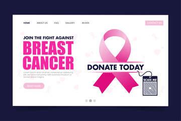 breast cancer donate now website banner