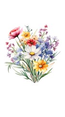 Watercolor Wildflower Bouqet