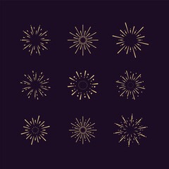 Vector illustration editable Happy Diwali assets typography patterns