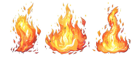 cartoon fire png transparent background