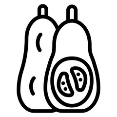 Butternut Pumpkin Vector Design Icon Style