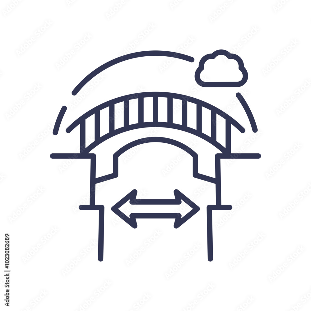 Poster bridge symbolizing connection and support, with arrows indicating direction.