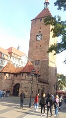 Obraz premium Germany, travel, walk around the city, shop windows, counters, architecture, cathedral, church, Catholicism, monuments, rivers, canals