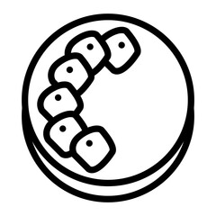 Obraz premium Vitello Tonnato Vector Design Icon Style