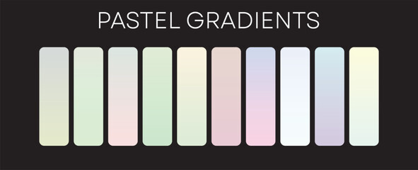 Fototapeta premium Pastel gradient Palates set of 10 different ones