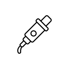 Soldering outline icons, minimalist vector illustration ,simple transparent graphic element .Isolated on white background