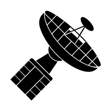 recommend clip art: A satellite trackers silhouette vector,icon illustration on white background.