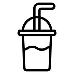 Milkshake Straw Vector Design Icon Style