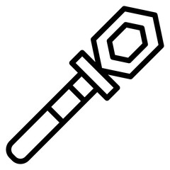 Crystal Wand Vector Design Icon Style