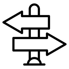 Directional Sign Vector Design Icon Style