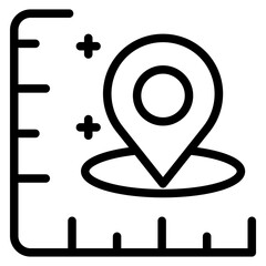Map Scale Vector Design Icon Style