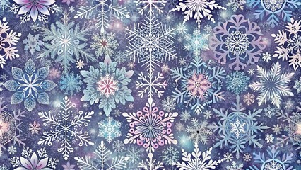A symphony of delicate snowflakes dance in a mesmerizing wintery embrace, each crystal reflecting the ethereal glow of a frosty night sky.