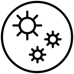 Obraz premium Petri Dish icon, Black And White Outline Icon Symbol