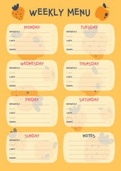 weekly menu planner