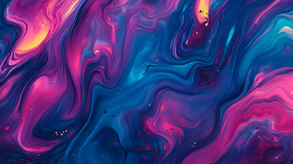 Fototapeta premium Swirling Neon Ink