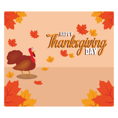 Happy Thanksgiving Day. Flat vector modern illustration